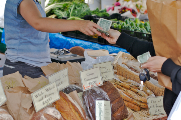 Bring cash to the farmer's market