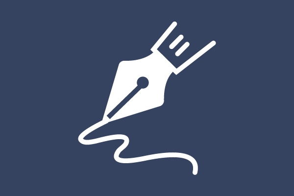 Pen icon with flowing ink