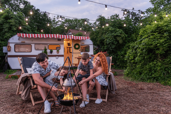 Family Camping Outdoors