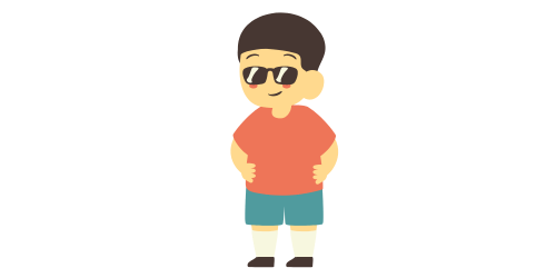 Kid wearing sunglasses