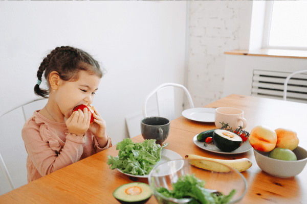 Kid Practicing Mindful Eating