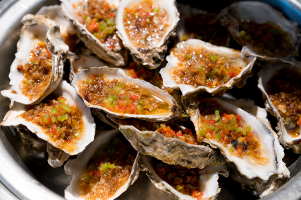 Creamy Garlic Oysters