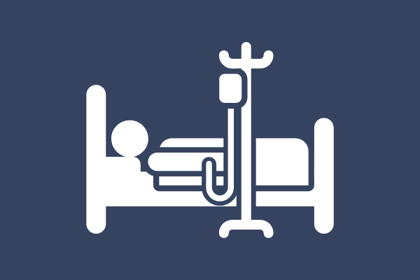 Person in hospital bed